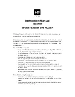 Предварительный просмотр 1 страницы Hipstreet HS-SPRT Instruction Manual