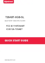 Предварительный просмотр 1 страницы Hipstreet T29A Series Quick Start Manual