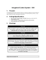 Preview for 3 page of HIRED-HAND ICS-500 Manual