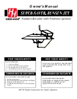 HIRED-HAND Super-Saver Bunsen Jet Owner'S Manual preview