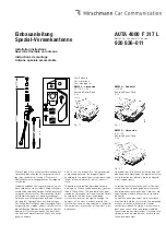 Предварительный просмотр 1 страницы Hirschmann Car Communication AUTA 4000 F 317 L Installation Instructions