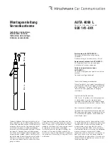 Предварительный просмотр 1 страницы Hirschmann Car Communication AUTA 4090 L Installation Instructions