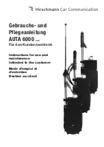 Hirschmann Car Communication AUTA 6000 Series Instructions For Use And Maintenance Manual предпросмотр