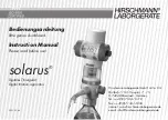 Hirschmann Laborgeräte solarus Instruction Manual предпросмотр