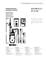 Предварительный просмотр 1 страницы Hirschmann AUTA 6000 KE 1/11 User Manual