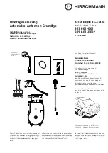 Hirschmann AUTA 6000 KE-F 474 Installation Instructions предпросмотр