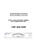 Предварительный просмотр 1 страницы Hirschmann CSR 3402 QAM User Manual