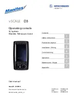 Preview for 1 page of Hirschmann Manitex vSCALE D3 User Manual