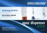 Предварительный просмотр 1 страницы Hirschmann Opus Dispenser Instruction Manual