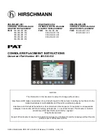 Hirschmann PAT 050-350-061-351 Replacement Instructions Manual preview