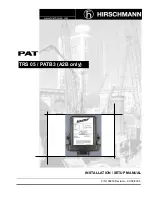Hirschmann PAT TRS 05 / PATB3 Installation And Setup Manual preview