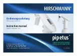 Предварительный просмотр 1 страницы Hirschmann Pipetus Instruction Manual