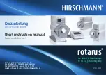 Hirschmann Rotarus 100 Series Short Instruction Manual предпросмотр