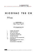 Предварительный просмотр 1 страницы Hirtz HICOVAC 700 CH Operating Instructions Manual