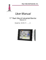 HIS Rack Mount Industrial Monitor HIS-RL17 User Manual предпросмотр