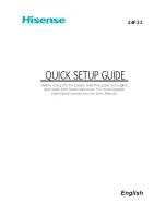 Hisense 24F33 Quick Setup Manual предпросмотр