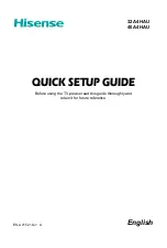 Preview for 1 page of Hisense 32A4HAU Quick Setup Manual