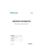 Preview for 1 page of Hisense 32D20 User Manual