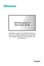 Preview for 1 page of Hisense 32H5500F Quick Setup Manual