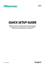 Preview for 1 page of Hisense 32P2 Quick Setup Manual