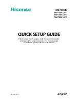 Preview for 1 page of Hisense 43N3000UW Quick Setup Manual