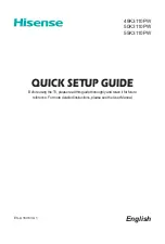 Hisense 49K3110PW Quick Setup Manual preview