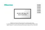 Preview for 2 page of Hisense 58H6500E Quick Start Manual