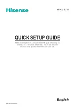 Preview for 2 page of Hisense 65K321UW Quick Setup Manual