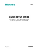 Preview for 1 page of Hisense 65P9 Quick Setup Manual