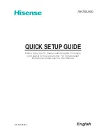 Preview for 2 page of Hisense 75K700UWD Quick Setup Manual