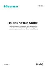 Hisense 75U90G Quick Setup Manual preview