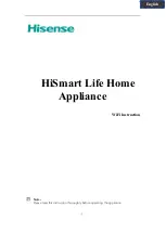 Предварительный просмотр 1 страницы Hisense AEH-W4E1 Instruction