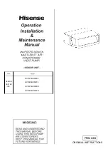 Hisense AVD-76UX6SEH Operation Installation Maintenance Manual preview