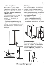 Предварительный просмотр 8 страницы Hisense BCD -535WY User'S Operation Manual