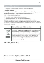 Предварительный просмотр 28 страницы Hisense BCD -535WY User'S Operation Manual