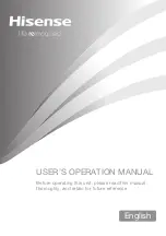 Hisense DCGE801 User'S Operation Manual preview