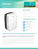 Предварительный просмотр 1 страницы Hisense DH-70KP1SDLE Brochure