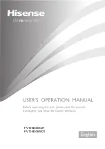 Preview for 1 page of Hisense FV105D4BC21 User'S Operation Manual