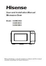 Preview for 1 page of Hisense H20MOBS3 User And Installation Manual