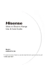 Предварительный просмотр 1 страницы Hisense HER30F5CSS Use & Care Manual