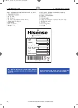 Preview for 6 page of Hisense HKF-D1EC Instructions For Installation, Use And Maintenance Manual