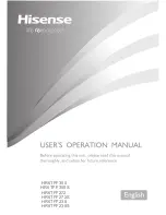 Предварительный просмотр 1 страницы Hisense HR6TFF230 User'S Operation Manual