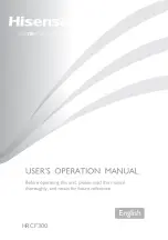 Preview for 2 page of Hisense HRCF300 User'S Operation Manual