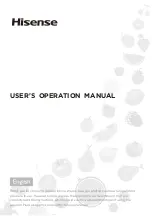 Предварительный просмотр 1 страницы Hisense HRFD560BW User'S Operation Manual