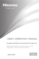 Предварительный просмотр 2 страницы Hisense HRWC30 User'S Operation Manual