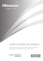 Предварительный просмотр 1 страницы Hisense HWGE8014 User'S Operation Manual