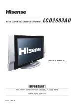 Предварительный просмотр 1 страницы Hisense LCD2603AU User Manual