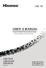 Hisense LED19T28 User Manual предпросмотр