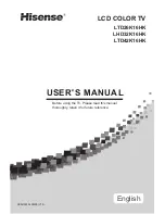 Hisense LHD32K16HK User Manual preview