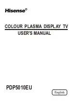 Preview for 1 page of Hisense PDP5010EU User Manual